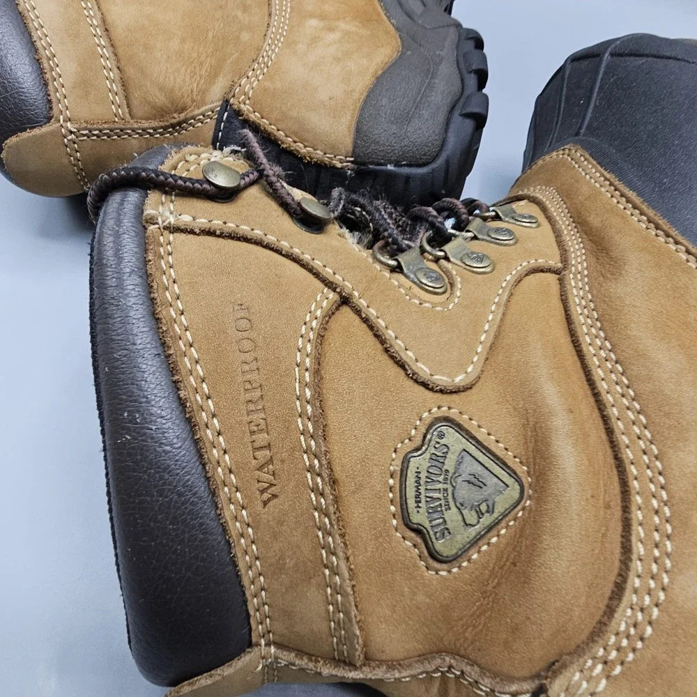Herman Survivor Waterproof‎ Leather Titan Work Boots Size 9 Slip Oil Resistant